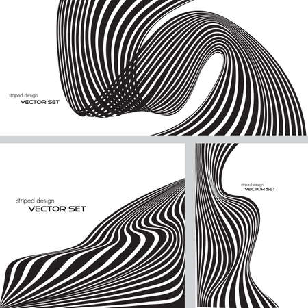 striped design background setのイラスト素材