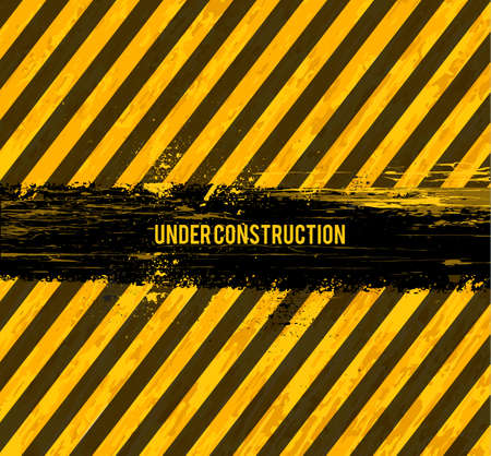 under construction grunge vector designのイラスト素材