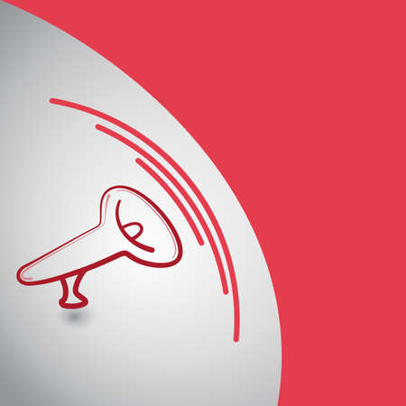 annoucement, shooting megaphoneのイラスト素材