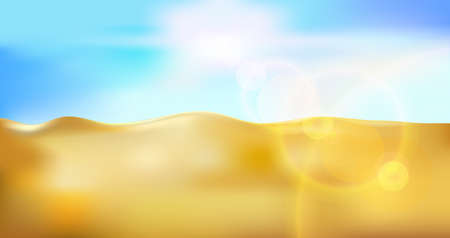 vector desert landscape background with lens flaresのイラスト素材
