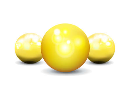 shiny golden globes vector elementsのイラスト素材