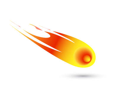 fireball orcomet vector illustrationのイラスト素材