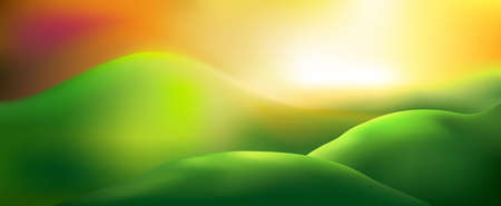 vector sunset  landscape backgroundのイラスト素材