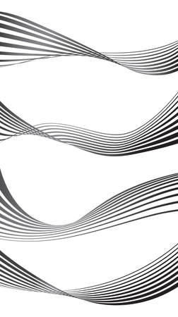 optical effect mobius wave stripe designのイラスト素材