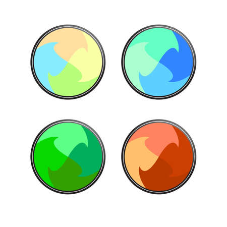 vector round label design set