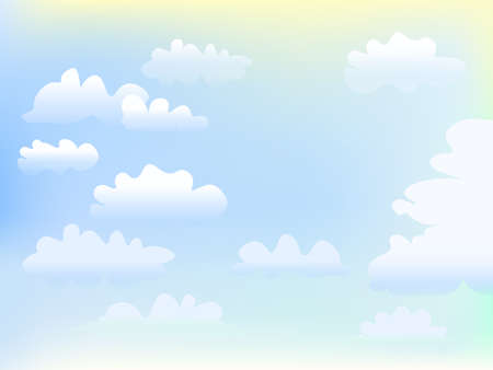 cloud and sky vector illustration backgroundのイラスト素材