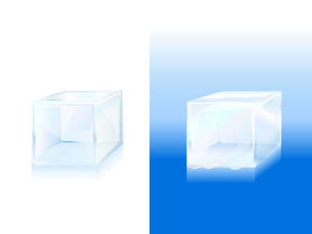 ice block icon vector illustration of frozen blockのイラスト素材