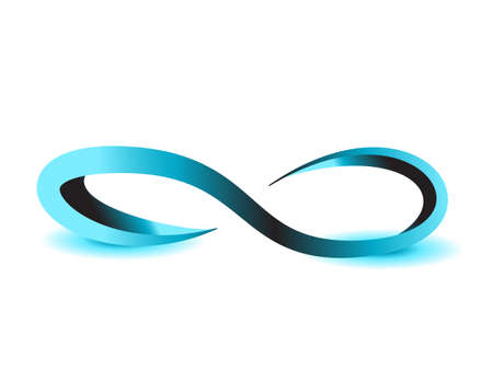 infinity symbol unlimited sign vector iconのイラスト素材