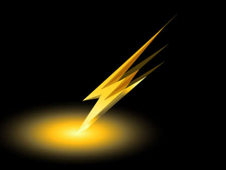 thunder electric charge symbol icon vectorのイラスト素材
