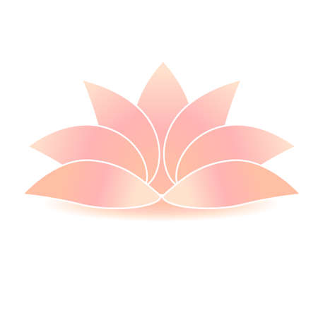 illustration of lotus flower icon sign symbolのイラスト素材