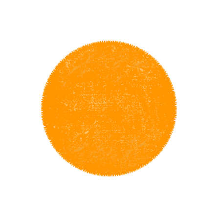 orange grunge textured badge vector tagのイラスト素材