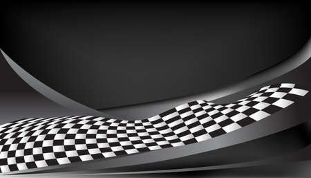 checkered race flag waveing vector background layout designのイラスト素材