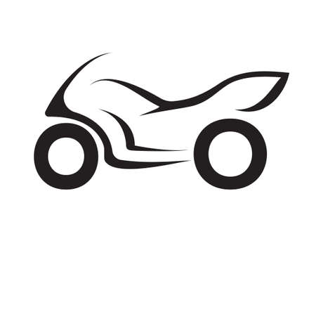 motorbike motorcycle symbols in black silhouetteのイラスト素材