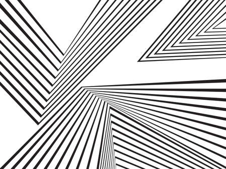 black and white mobious wave stripe optical abstract designのイラスト素材