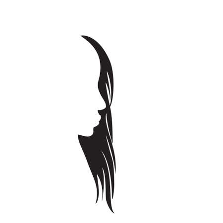 woman face vector element drawing for designのイラスト素材