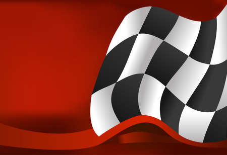 race background checkered flag wave designのイラスト素材