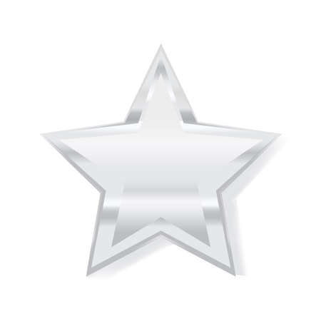 3d star illustration symbol silverのイラスト素材