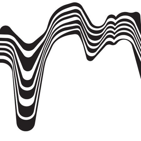 abstract mobious wave vibrant optical backgroundのイラスト素材