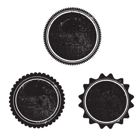 grunge stamp black templeta vector with texturesのイラスト素材