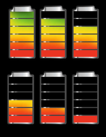 Battery Level Indicator Symbolsのイラスト素材