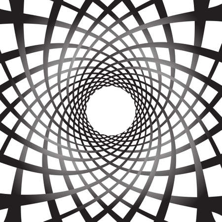 Abstract rotating shapes. Dynamic swirling, twirling backgroundのイラスト素材