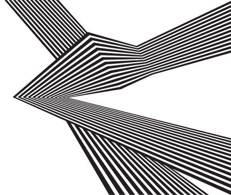 black and white mobious wave stripe optical abstract designのイラスト素材