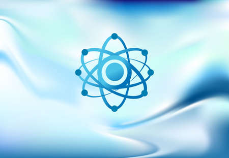 molecule icon on blue background vector designのイラスト素材