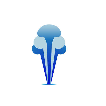 fountain water blue symbol icon sign elementのイラスト素材