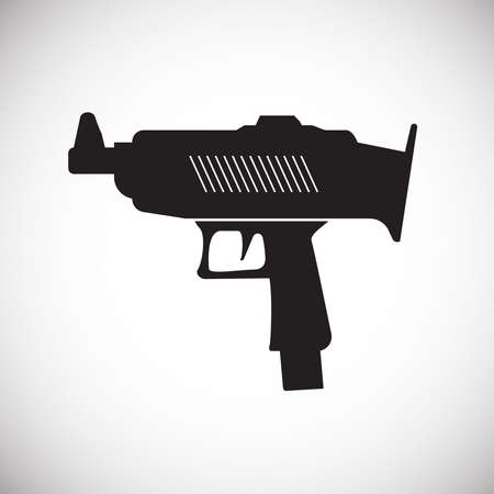 Pistol or gun icon. Black Gun illustration. Vector gun.のイラスト素材