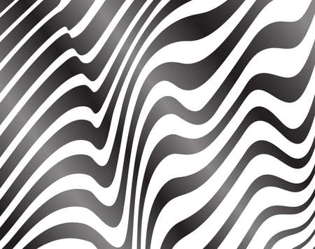 optical art opart striped wavy background abstract waves black and whiteのイラスト素材