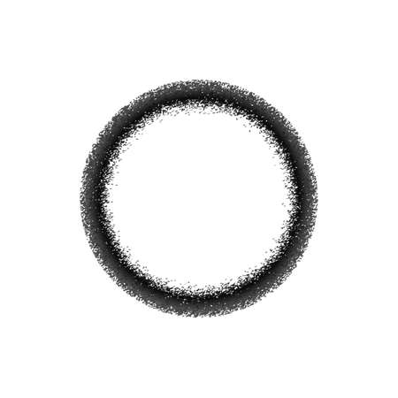 grunge circle black frame design over whiteのイラスト素材