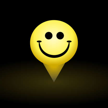 Smiley icon, smile face yellow symbol of happynessのイラスト素材