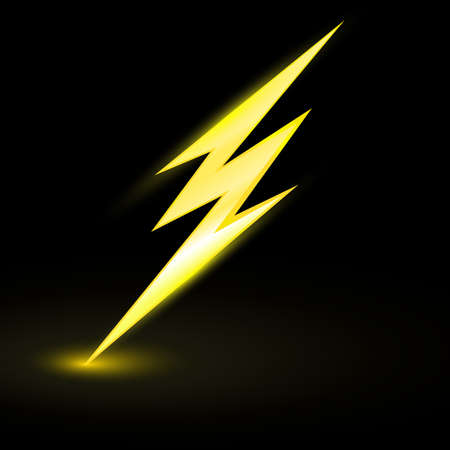lightning symbol, electrical sign, danger, energy icon 3dのイラスト素材