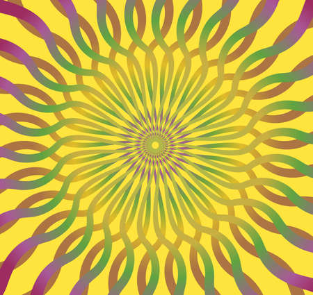 psychedelic vortex abstract art, background design  illustrationのイラスト素材