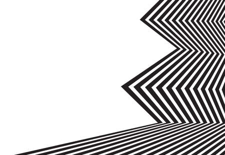 optical art, opart striped wavy background. abstract waves black and white line stripesのイラスト素材