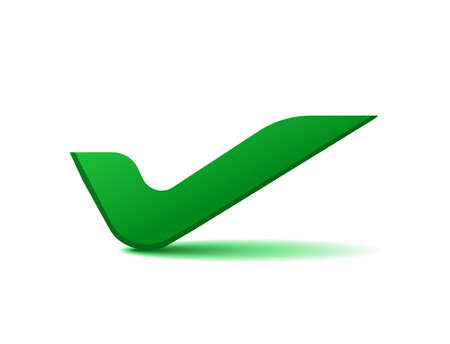 check mark icon, symbol, sign, green vectorのイラスト素材