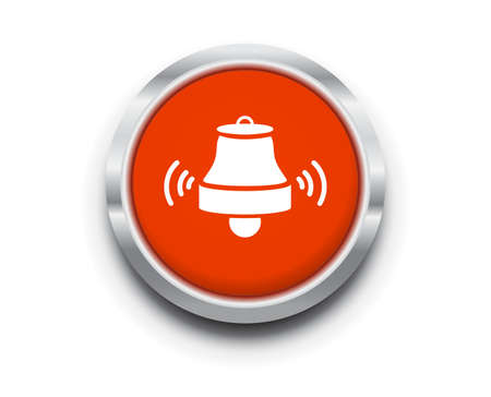 red ringing bell vector icon illustration symbol sign