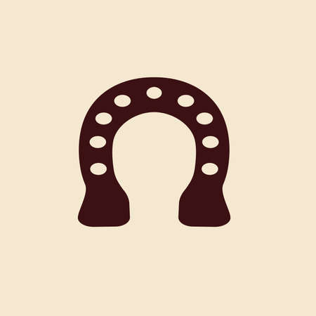 horse shoe vector flat icon, symbol. good luckのイラスト素材
