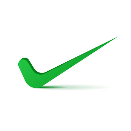 check mark icon, symbol, sign, green vectorのイラスト素材