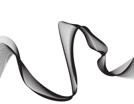 Abstract grey wave isolated on white background. illustration for modern business design. Futuristic wallpaper. Cool element for presentationのイラスト素材