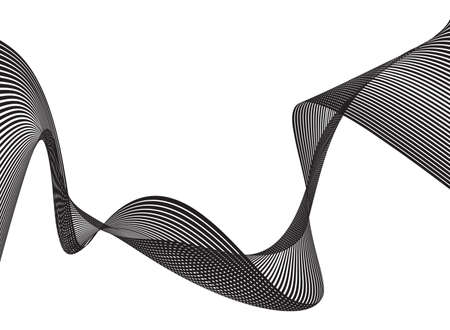 Abstract grey wave isolated on white background. Vector illustration for modern business design. Futuristic wallpaper. Cool element for presentationのイラスト素材