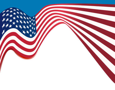 american flag background, usa national colors wavy backgroundのイラスト素材