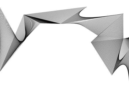 Abstract grey wave isolated on white background. illustration for modern business design. Futuristic wallpaper. Cool element for presentationのイラスト素材