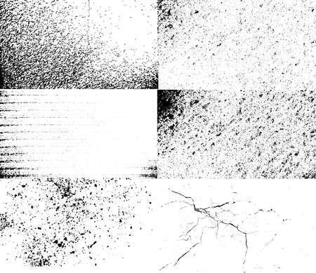grunge background set black and white textureのイラスト素材