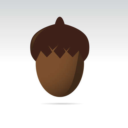 nut icon, isolated clipart symbol seed brownのイラスト素材