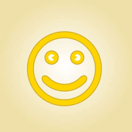 Smiling emoticon with smiling eyes and rosy cheeksのイラスト素材