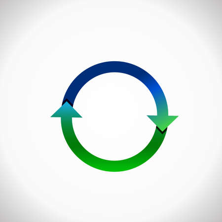 round arrow, circle reload reuse refresh reset loop iconのイラスト素材