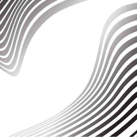 optical art opart striped wavy background abstract waves black and whiteのイラスト素材