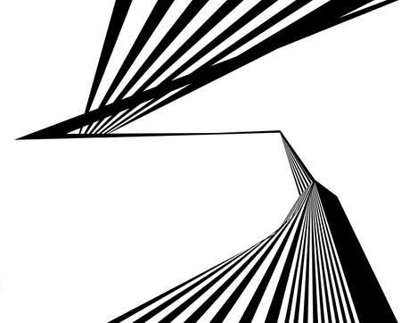 black and white stripe line pattern abstract graphicのイラスト素材
