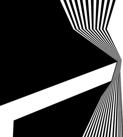 black and white stripe line pattern abstract graphicのイラスト素材